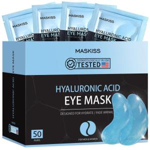 imageUnder Eye Patches 25 Pairs Caffeine Eye Masks for Dark Circles Puffy Eyes Undereye Bags Collagen Eye Patches for Wrinkles and Puffiness Skin Care Gift for HerBlue 50 Pairs